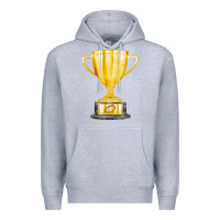 Heather Grey throphy cup Premium Hoodie - FaDigitalArtStudio