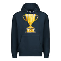 Navy throphy cup Premium Hoodie - FaDigitalArtStudio