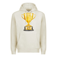 Oatmeal Heather throphy cup Premium Hoodie - FaDigitalArtStudio