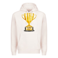 Pale Pink throphy cup Premium Hoodie - FaDigitalArtStudio