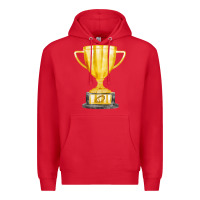 Red throphy cup Premium Hoodie - FaDigitalArtStudio