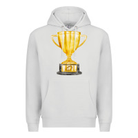 Dove Grey throphy cup Premium Hoodie - FaDigitalArtStudio