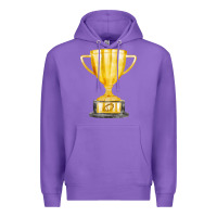 Purple throphy cup Premium Hoodie - FaDigitalArtStudio
