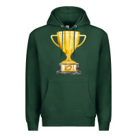 Sports Green throphy cup Premium Hoodie - FaDigitalArtStudio