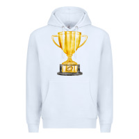 White throphy cup Premium Hoodie - FaDigitalArtStudio