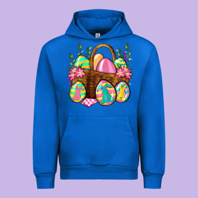 Easter Eggs With Basket Easter Day Urban Hoodie Designed By Neo Western