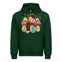 Forest Green Easter eggs with basket Easter Day Urban Hoodie - Neo Western