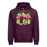 Mauve Wine Easter eggs with basket Easter Day Urban Hoodie - Neo Western