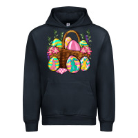 Navy Easter eggs with basket Easter Day Urban Hoodie - Neo Western