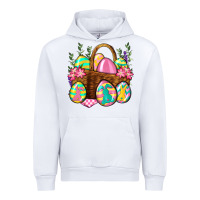 White Easter eggs with basket Easter Day Urban Hoodie - Neo Western