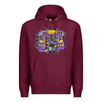 Burgundy halloween rainbow Premium Hoodie - CowhideDigitalArt