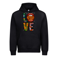 Black Love Halloween Lips Urban Hoodie - CowhideDigitalArt