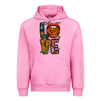 Fuchsia Pink Love Halloween Lips Urban Hoodie - CowhideDigitalArt