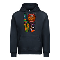 Navy Love Halloween Lips Urban Hoodie - CowhideDigitalArt
