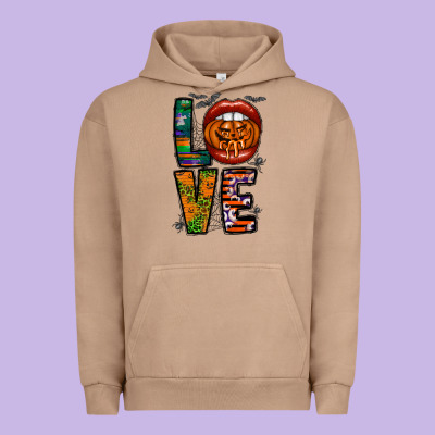 Love Halloween Lips Urban Hoodie Designed By Cowhidedigitalart