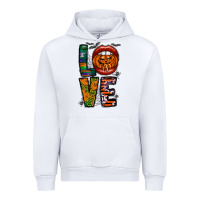 White Love Halloween Lips Urban Hoodie - CowhideDigitalArt