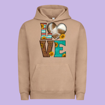 Western Volleyball Love Urban Hoodie Designed By Hra Design Shop