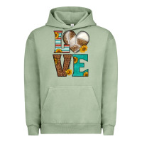 Pigment Oil Green western volleyball love Urban Hoodie - HRA Design Shop