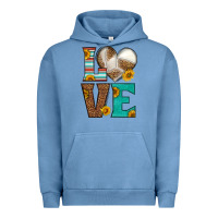 Pigment Pebble Blue western volleyball love Urban Hoodie - HRA Design Shop