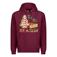 Burgundy tis the season Premium Hoodie - FaDigitalArtStudio