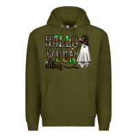 Army Green halloween vibes Premium Hoodie - CowhideDigitalArt
