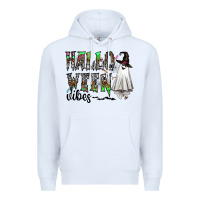 White halloween vibes Premium Hoodie - CowhideDigitalArt