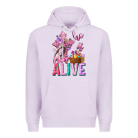 Lilac he is alive easter Premium Hoodie - Neo Western