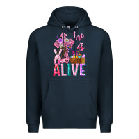 Navy he is alive easter Premium Hoodie - Neo Western