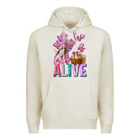 Oatmeal Heather he is alive easter Premium Hoodie - Neo Western