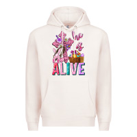 Pale Pink he is alive easter Premium Hoodie - Neo Western