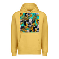 Antique Gold holstein cow seamless pattern Premium Hoodie - HRA Design Shop