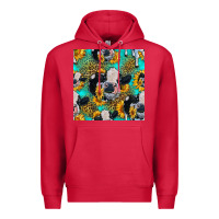 Cardinal holstein cow seamless pattern Premium Hoodie - HRA Design Shop