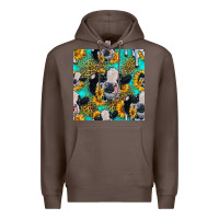 Coffee holstein cow seamless pattern Premium Hoodie - HRA Design Shop