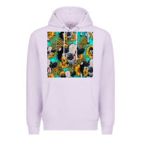 Lilac holstein cow seamless pattern Premium Hoodie - HRA Design Shop