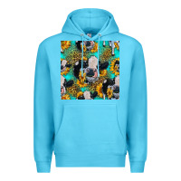 Ocean Blue holstein cow seamless pattern Premium Hoodie - HRA Design Shop