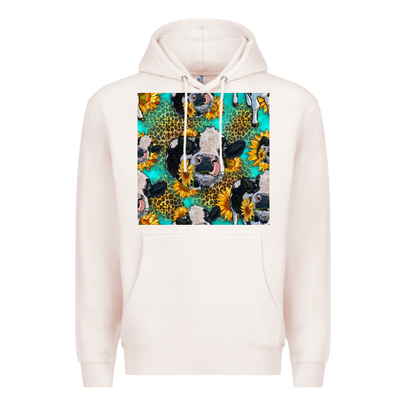 Holstein Cow Seamless Pattern Premium Hoodie by HRA Design Shop | Teevron