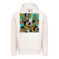 Pale Pink holstein cow seamless pattern Premium Hoodie - HRA Design Shop