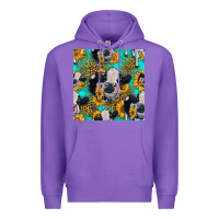 Purple holstein cow seamless pattern Premium Hoodie - HRA Design Shop