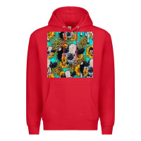 Red holstein cow seamless pattern Premium Hoodie - HRA Design Shop