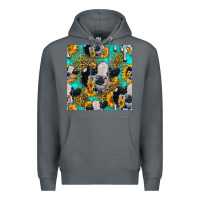 Rock holstein cow seamless pattern Premium Hoodie - HRA Design Shop