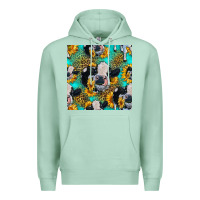 Seafoam holstein cow seamless pattern Premium Hoodie - HRA Design Shop
