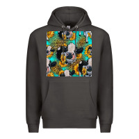 Smoke holstein cow seamless pattern Premium Hoodie - HRA Design Shop