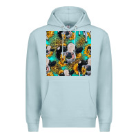 Blue Mist holstein cow seamless pattern Premium Hoodie - HRA Design Shop