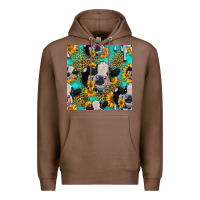 Chestnut holstein cow seamless pattern Premium Hoodie - HRA Design Shop