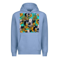 Colony Blue holstein cow seamless pattern Premium Hoodie - HRA Design Shop