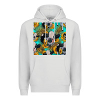 Dove Grey holstein cow seamless pattern Premium Hoodie - HRA Design Shop