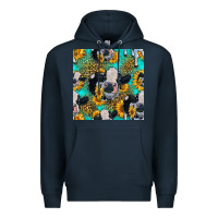 Navy holstein cow seamless pattern Premium Hoodie - HRA Design Shop