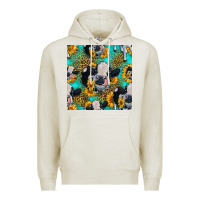 Oatmeal Heather holstein cow seamless pattern Premium Hoodie - HRA Design Shop