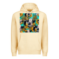 Pina Colada holstein cow seamless pattern Premium Hoodie - HRA Design Shop