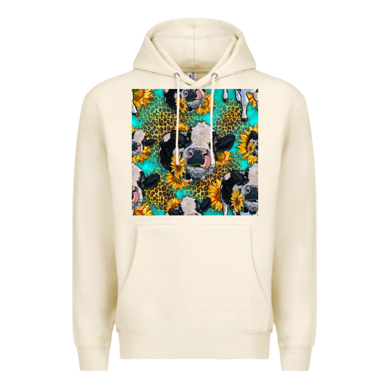 Holstein Cow Seamless Pattern Premium Hoodie by HRA Design Shop | Teevron
